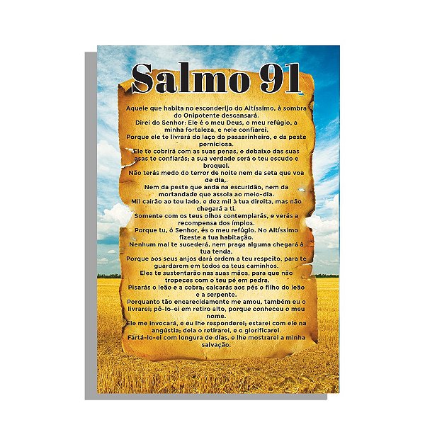 folheto Salmo 91 – 20x14cm – 500 unids - Novo Israel - Matérias evangélicos