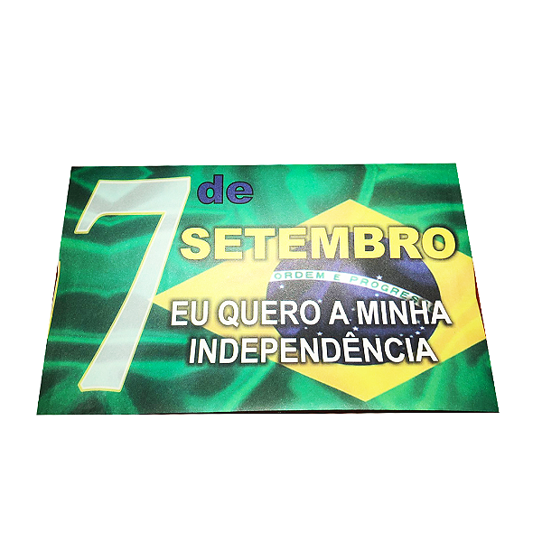 Envelope Colado 7 de setembro minha Independência verde – 100 unid