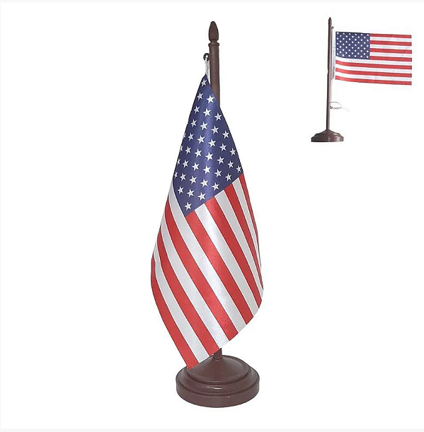 Bandeira De Mesa Estados Unidos 14x21 cm com pedestal