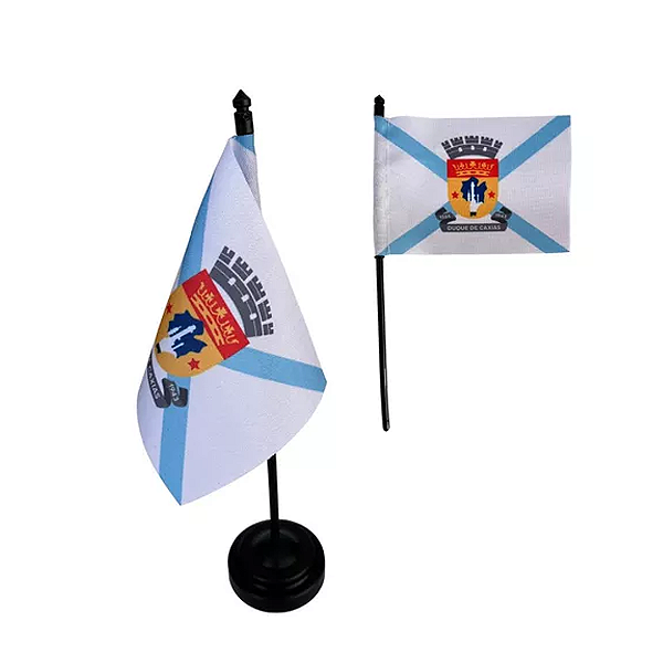 Bandeira De Mesa Cidade Duque De Caxias  14x21 cm com pedestal