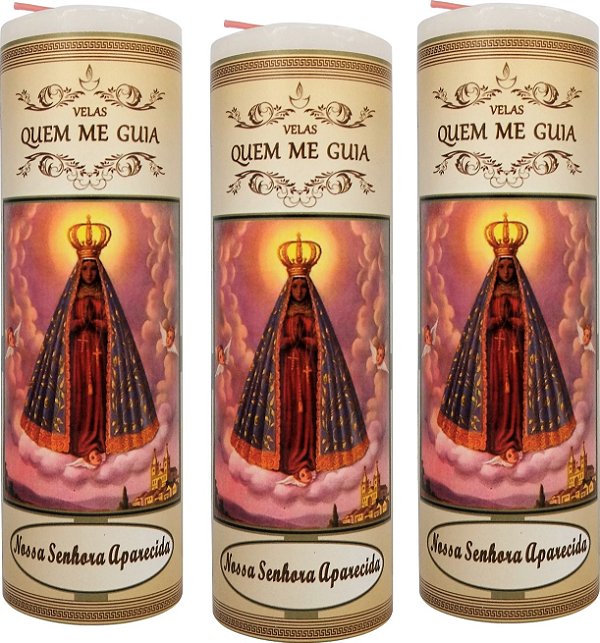 Vela Votiva Nossa Senhora Aparecida 7 Dias - 10 Unidades