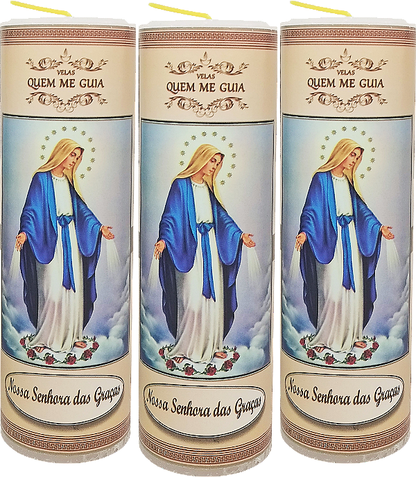 Vela Votiva Nossa Senhora das Graças 7 Dias -  10 Unidades