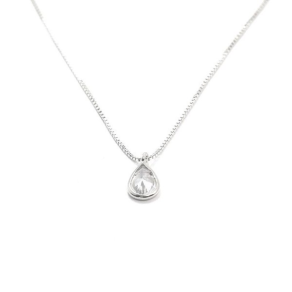 COLAR PONTO DE LUZ GOTA PRATA 925