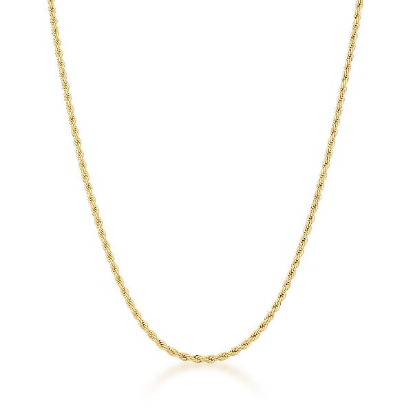 COLAR  EM MALHA CORDÃO BAIANO LISA BANHADO A OURO - TAM 45