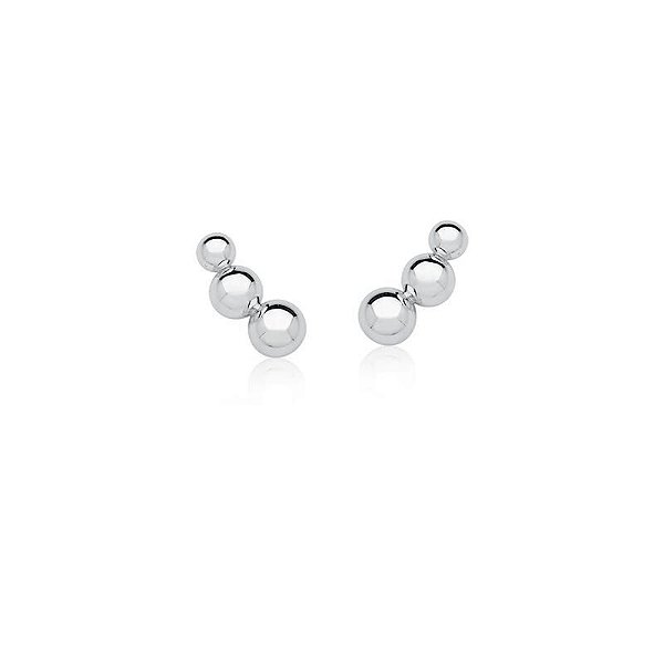 BRINCO EAR CUFF COM TRÊS ESFERAS LISAS