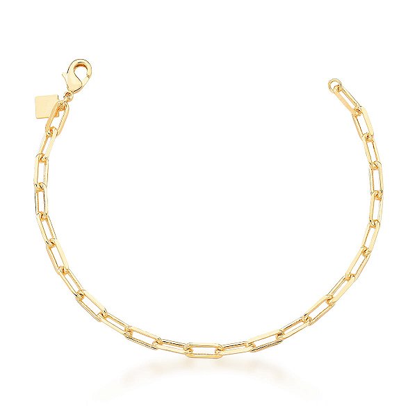 PULSEIRA MALHA CARTIER ELO LONGO BANHADO A OURO - TAM. 16