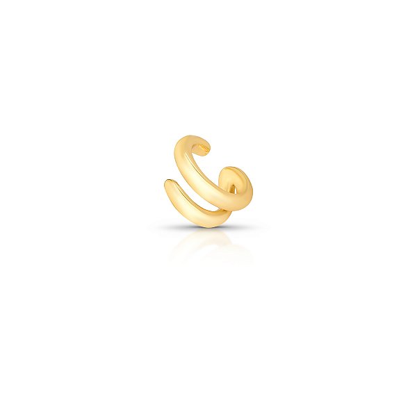 PIERCING DE ORELHA UNITÁRIO EAR HOOK LISO EM DUAS COLUNAS