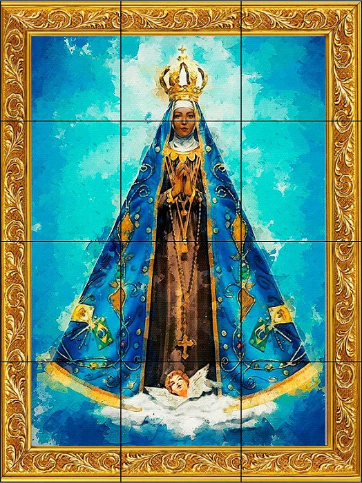 NOSSA SENHORA APARECIDA 60x80CM (MOLDURA IMPRESSA)