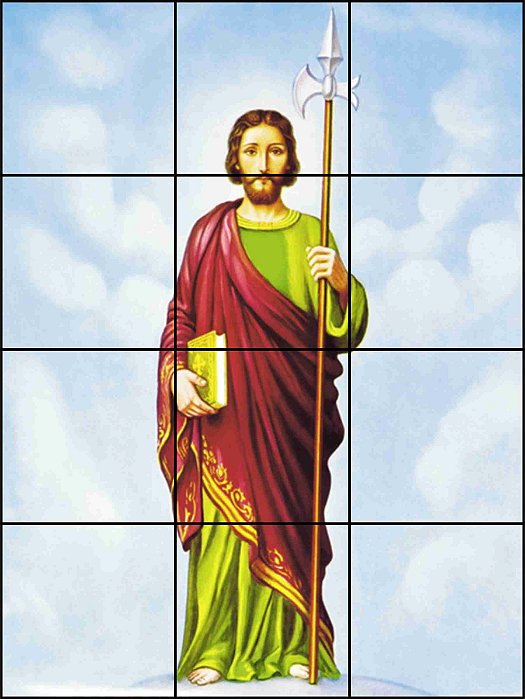 SÃO JUDAS TADEU 60 x 80cm 100% AZULEJO
