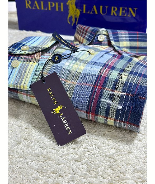 Camisa Ralph Lauren Masculina Custom fit Manga Longa