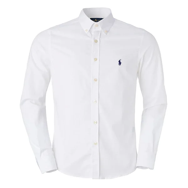 Camisa Ralph Lauren Masculina Oxford Regular Fit Branca