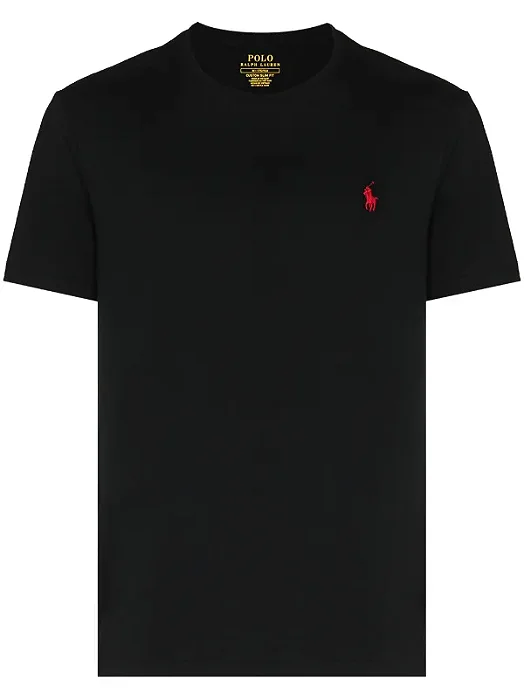 Camiseta Ralph Lauren Masculina Custom Fit Cor Preta