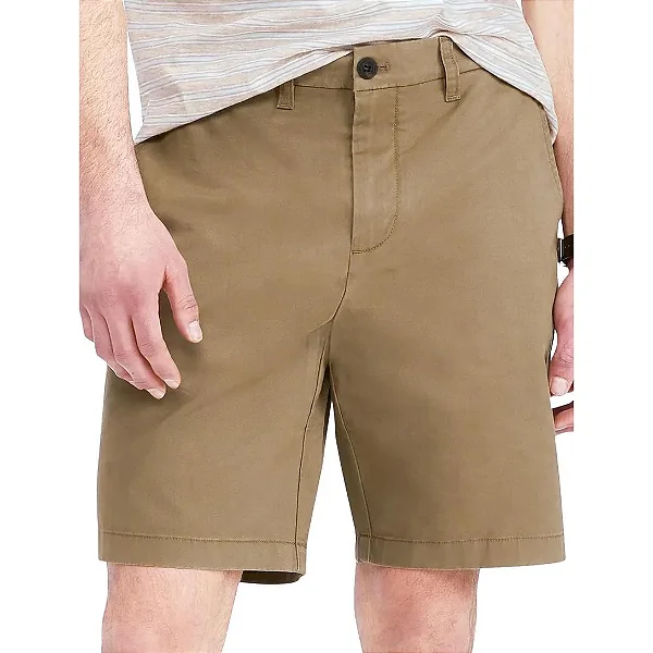Bermuda Tommy Hilfiger Masculina de Sarja Stretch - Bege escura