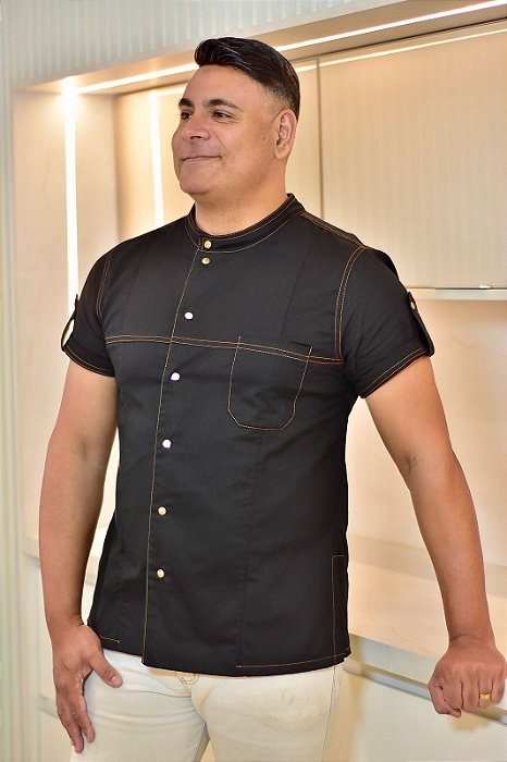 DÓLMÃ MASC MILITAR PRETO