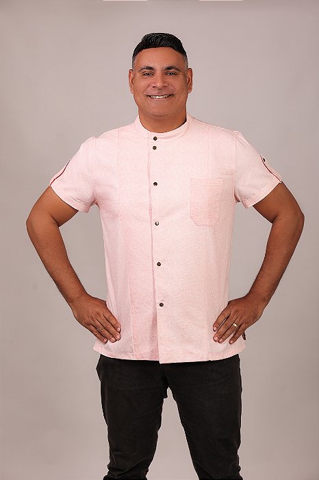Dólmã Masc Militar Rosa
