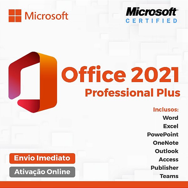 Office 2021 Professional Plus Vitalício ESD - SQL Server | Device CAL |  Windows Server | User CAL | Windows | Office | Project | Visio | Antivírus