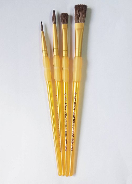 Conjunto de 4 pincéis cerdas macias