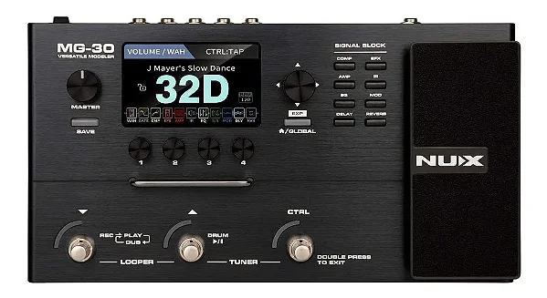 Pedaleira de Efeito Nux Versatile Modeler MG-30