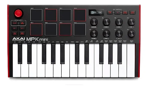 Teclado Controlador Akai MPK Mini 25 Teclas MIDI