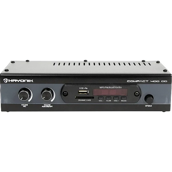 Amplificador Óptico Hayonik Compact 400 OD 40W RMS Com Bluetooth