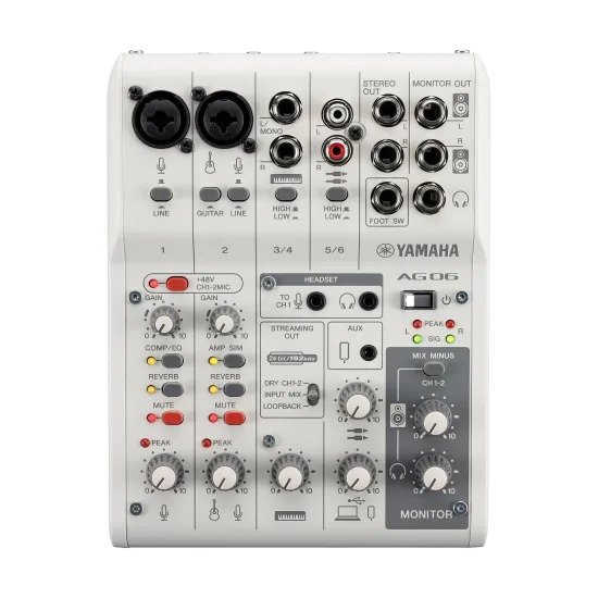 Mesa de Som Yamaha AG06MK2 Branca
