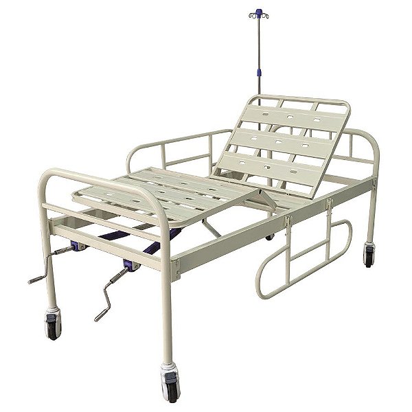 CAMA FOWLER PRO2 EM CHAPA C/GRADES E RODIZIOS - PROCIRURGICA