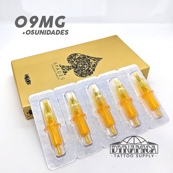 05 unids. Cartuchos 09MG(Reta) Dynamic Spades