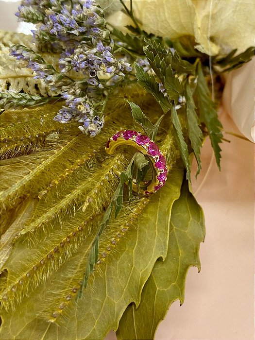 PIERCING FAKE TURMALINA ROSA GOLD