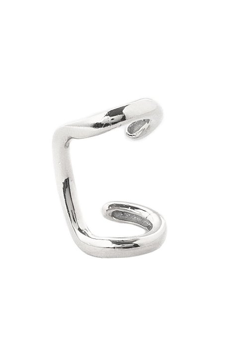 Piercing Fake Duas Garras Lisas com Banho em Ródio Branco