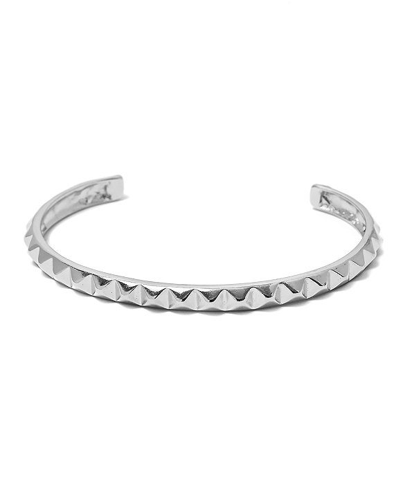 Bracelete Feminino Spike Banhado em Ródio Branco