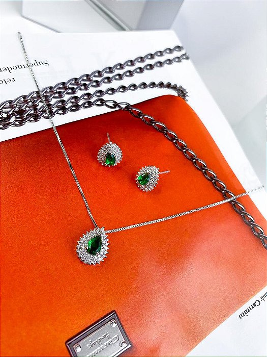 CONJUNTO GOTA P DIAMOND ESMERALDA