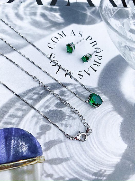 CONJUNTO OVAL DIAMOND ESMERALDA YUKI