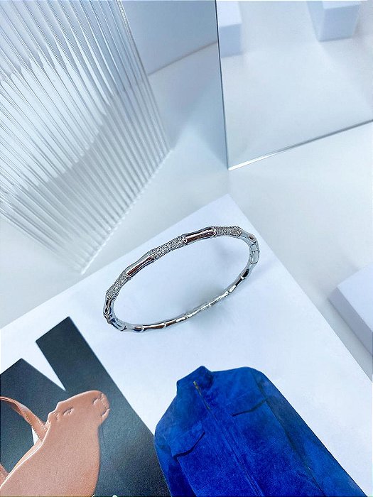 BRACELETE DIAMODN ZIRC BAMBOO