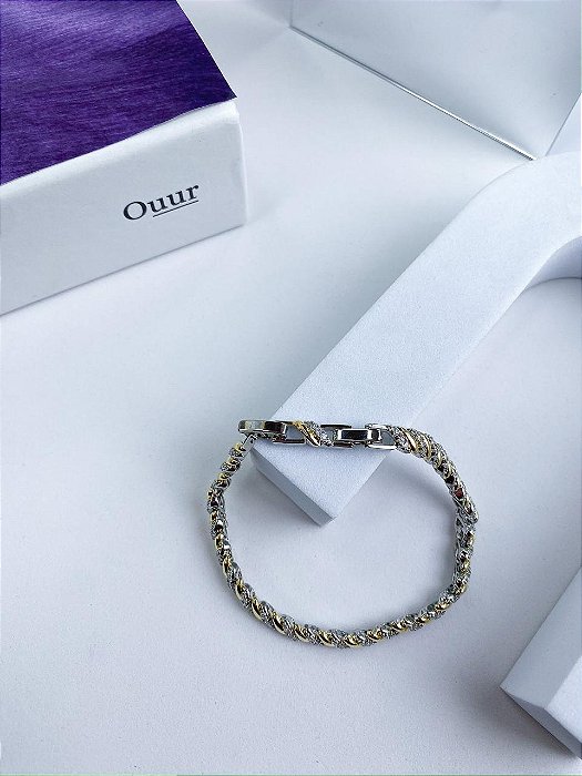 PULSEIRA TORÇAL ZIRCONIA GOLD VERENA