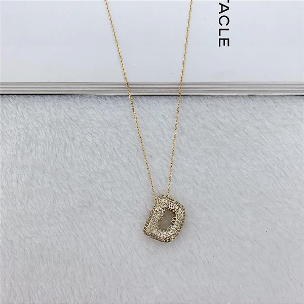 COLAR LETRA CRAVEJADA GOLD