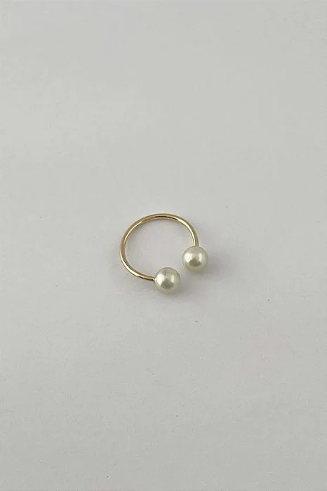 Piercing Pérola Dupla Dourado