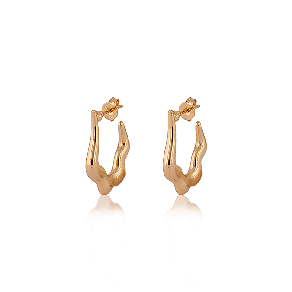 BRINCO ARGOLA DERRETIDA DOURADO