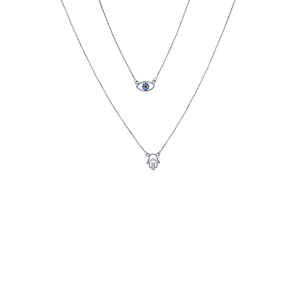 COLAR ESCAPULARIO OLHO GREGO DIAMOND NAZAR