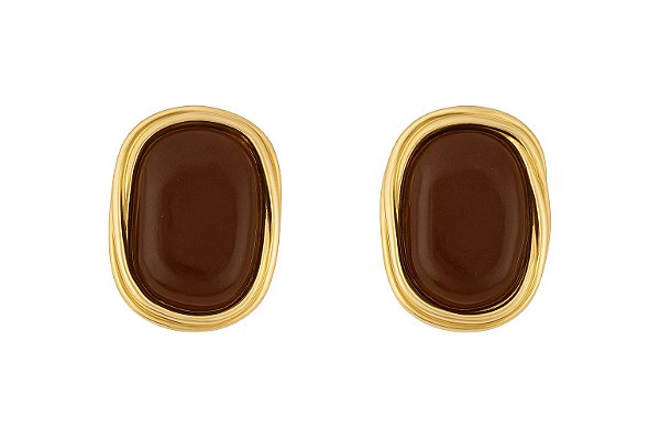 BRINCO RESINA MARROM GOLD