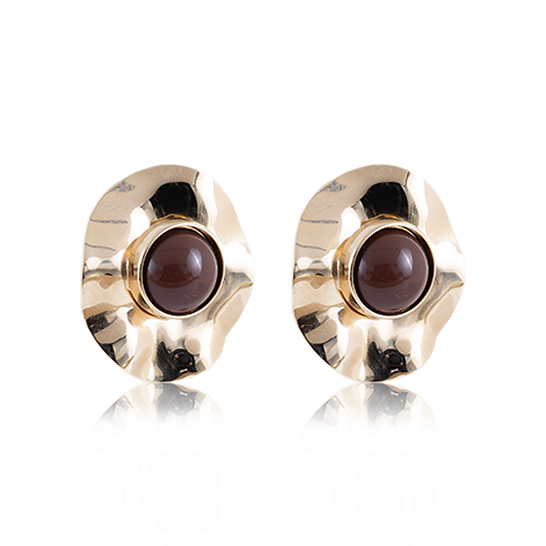 BRINCO CHAPA OVAL GOLD P MARROM