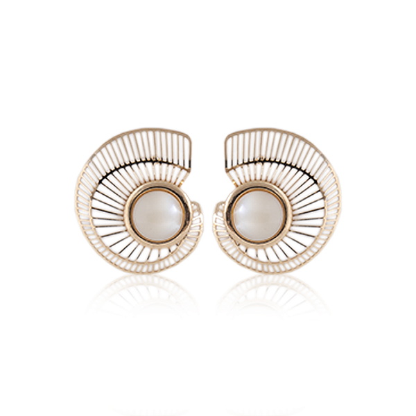 BRINCO CURVADO PEDRA RESINA GOLD