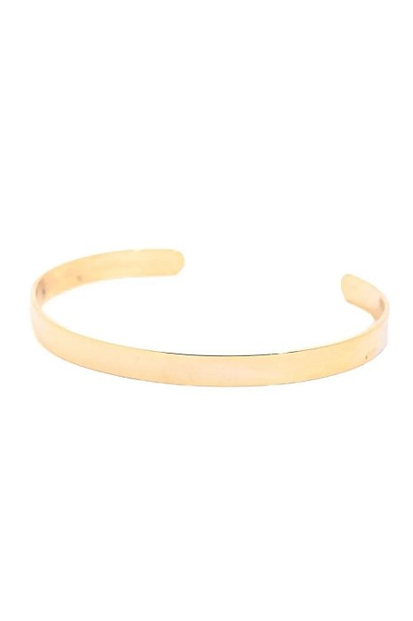 Bracelete Aro Achatado com Banho em Ouro 18k