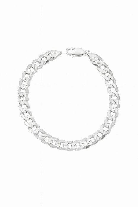 PULSEIRA MASCULINA PRATA ELOS SIMPLES 9mm