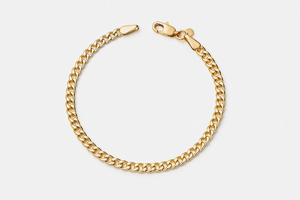 PULSEIRA MASCULINA ELO SIMPLES B OURO 3MM