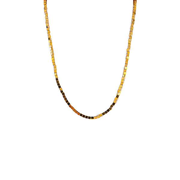 COLAR HEMATITA ROBERTA GOLD