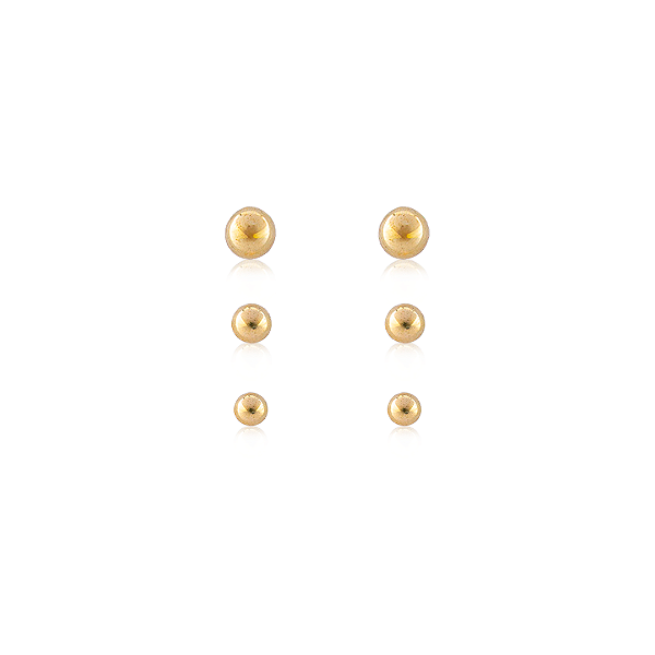 TRIO MEIA ESFERA GOLD