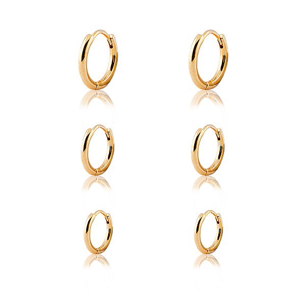 TRIO DE ARGOLAS GOLD