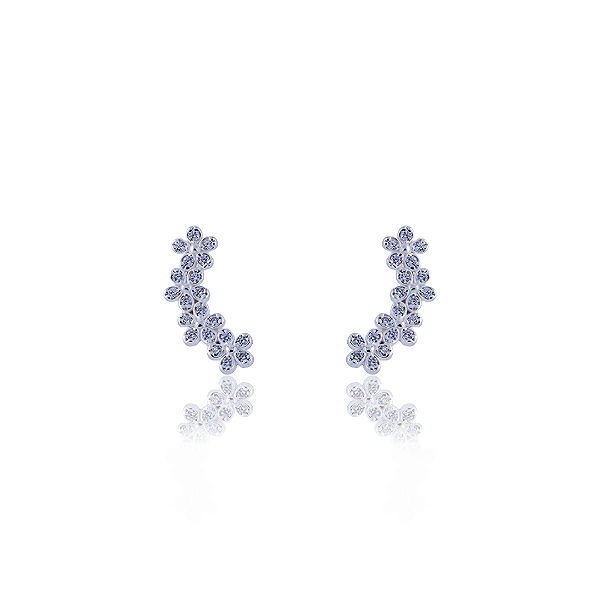 BRINCO 4 FLORES PRATA