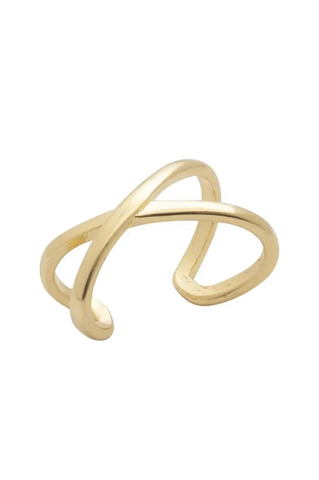 Piercing Fake Mini Trançado com Banho em Ouro 18k