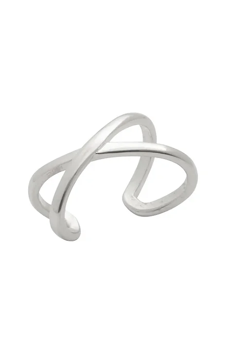 Piercing Fake Mini Trançado com Banho em Ródio Branco